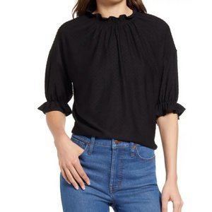 Clipdot Ruffle Top